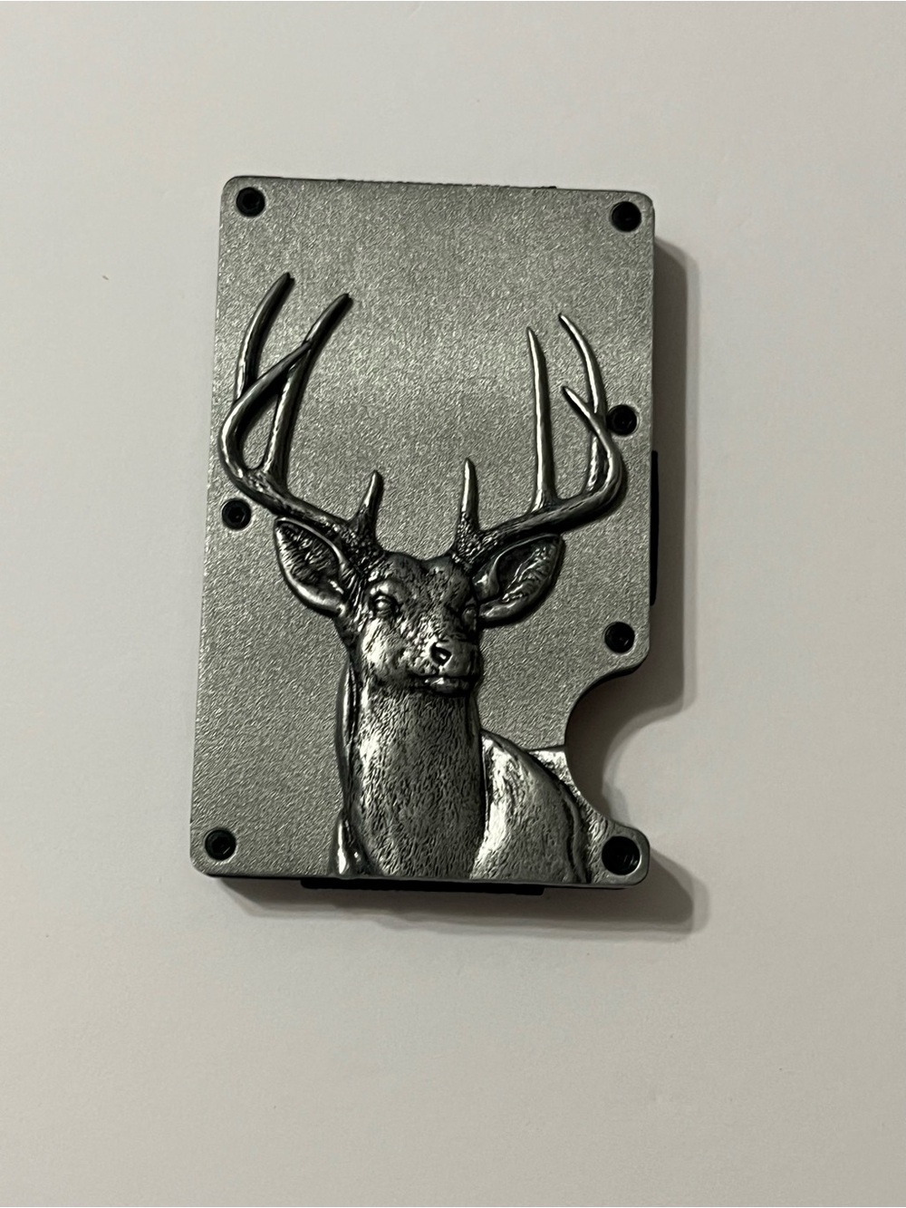 Antler Deer Embossed Metal Wallet